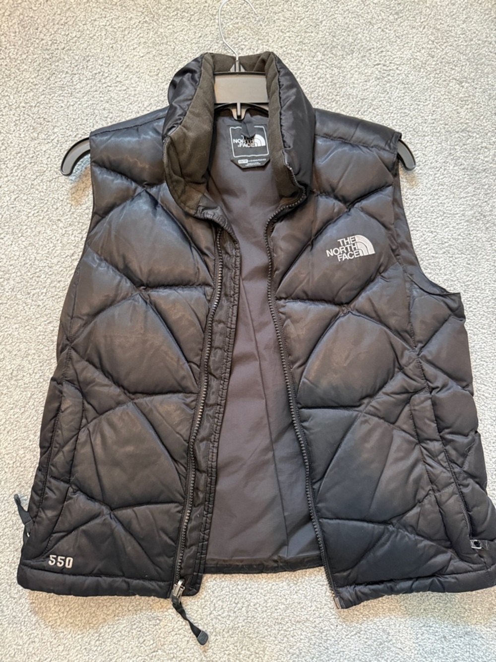 The North Face Black Quilted 550 Down Vest
